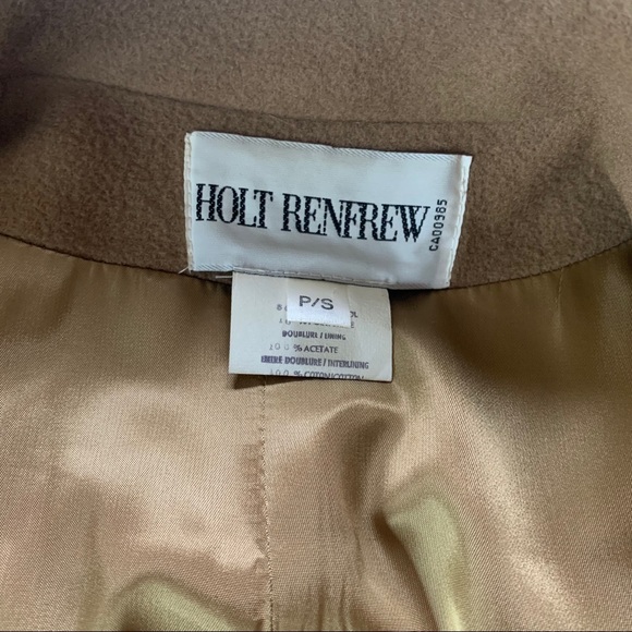 Vintage 1980’s Holt Renfrew Wool Trench Coat - Picture 3 of 3
